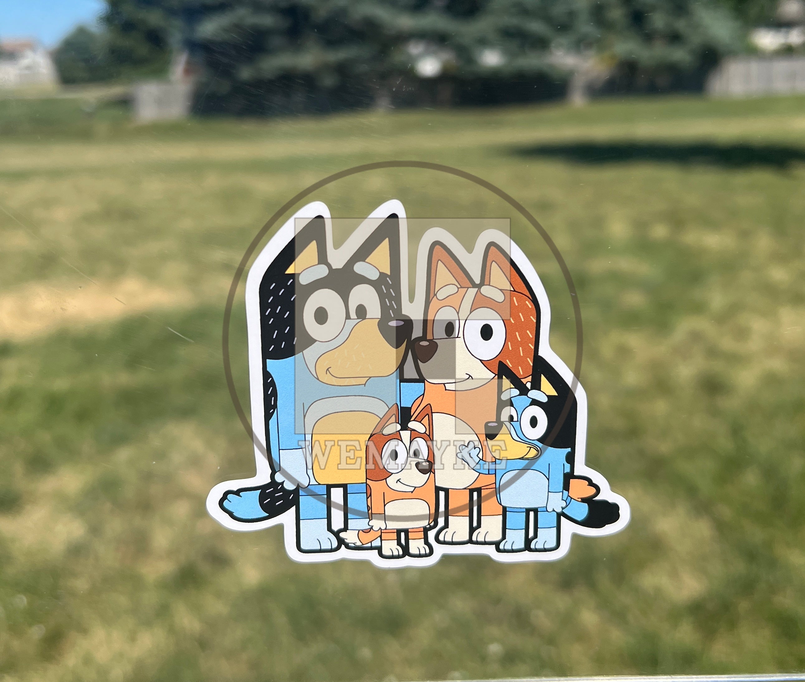 (B39) Family - Dog Family Decal / Sticker